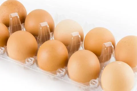 Close-up of fresh eggs Foto stock