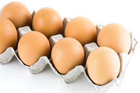 Close-up of fresh eggs Stock Photos