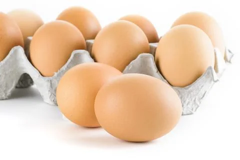 Close-up of fresh eggs Stock Photos