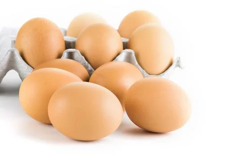 Close-up of fresh eggs Stock Photos