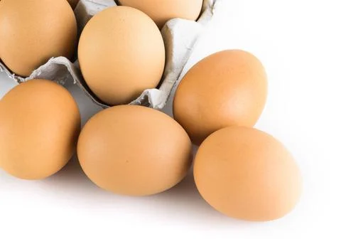 Close-up of fresh eggs Stock Photos