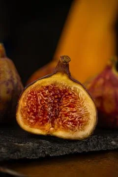 Close-up of a fresh fig Stock Photos