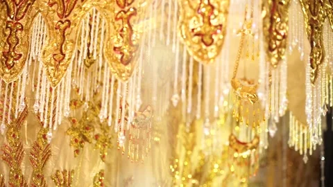 Close-up of Fresh Flower Arrangement for Elegant Wedding Decoration Stock Footage 342081058