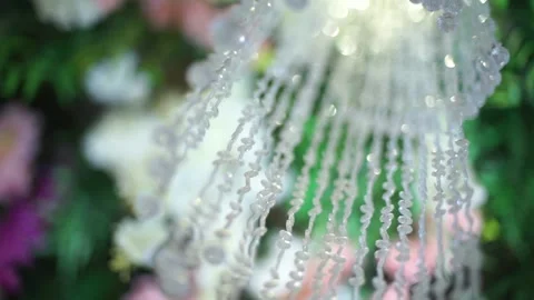 Close-up of Fresh Flower Arrangement for Elegant Wedding Decoration Stock Footage 342081710