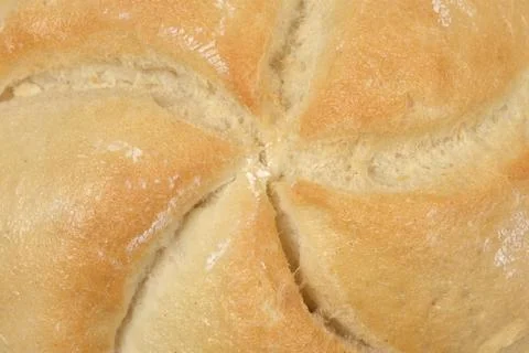 Close Up of Fresh Kaiser Roll Crust Foto stock