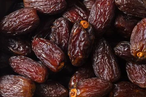 Close-Up of Fresh Medjool Dates Stock Photos