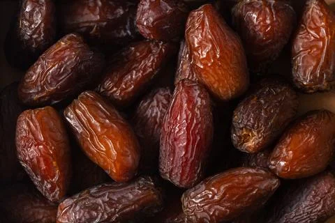 Close-Up of Fresh Medjool Dates Stock Photos