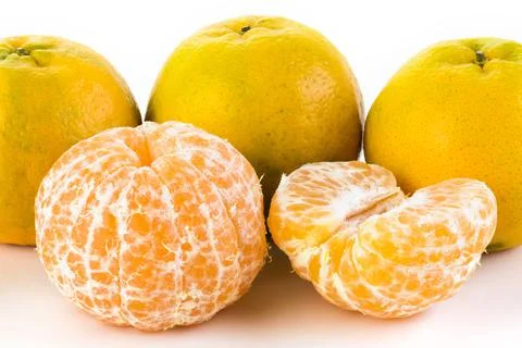 Close-up of fresh oranges Stock Photos