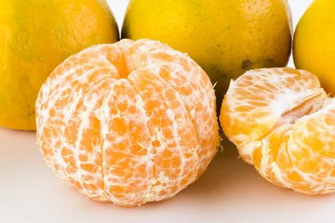 Close-up of fresh oranges Stock Photos