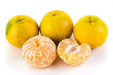 Close-up of fresh oranges Stock Photos