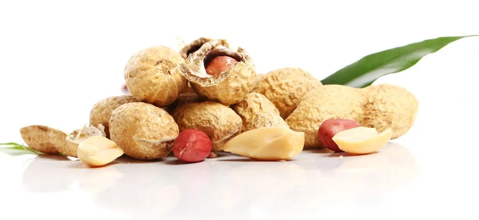 Close up of fresh peanuts Stock Photos