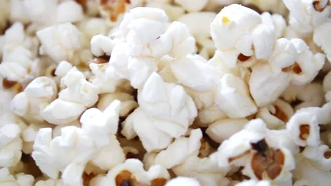 Close up fresh popcorns Stock Footage 136096575