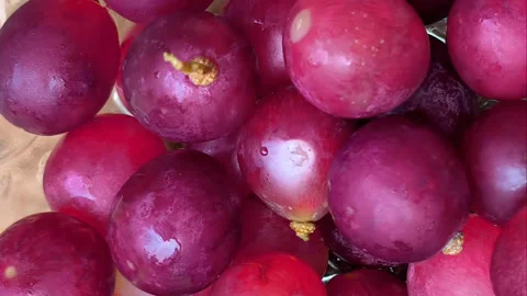 Close-up of fresh red grapes Stock Footage 324622357