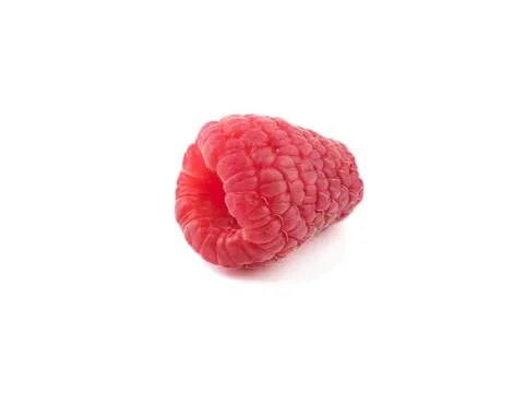 Close-up of fresh red raspberry with textured surface Stock Photos