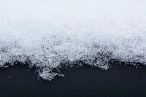 Close Up of Fresh Snow Layer in Winter Stock Photos