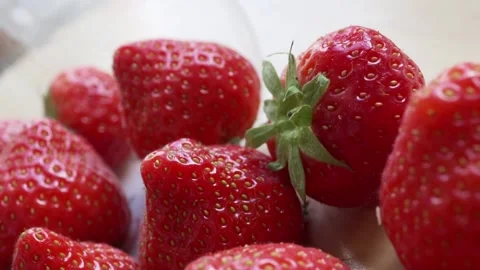 Close up of fresh strawberry 스톡 동영상 238502523