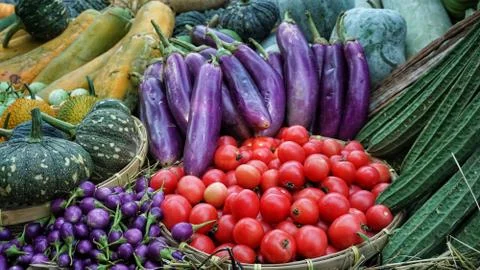 Close up fresh vegetable. Stock Photos
