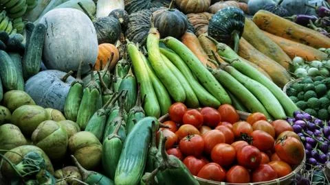 Close up fresh vegetable. Stock Photos