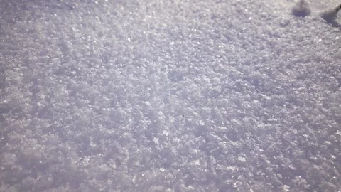 Close Up Of Fresh White Snow Texture In Winter Nature Stock Footage 337181257