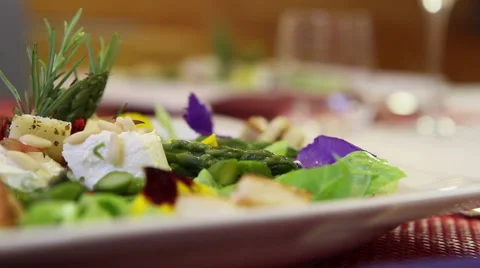 Close up of freshly made salad  Stock Footage 47967115
