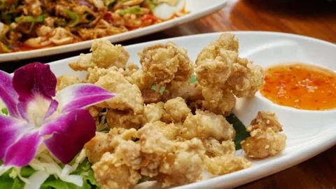 Close up fried chicken Stock Photos