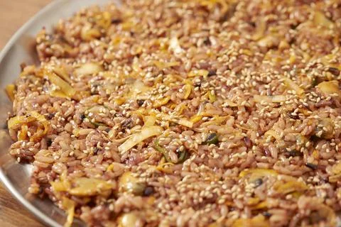 Close up of fried rice Stock Photos