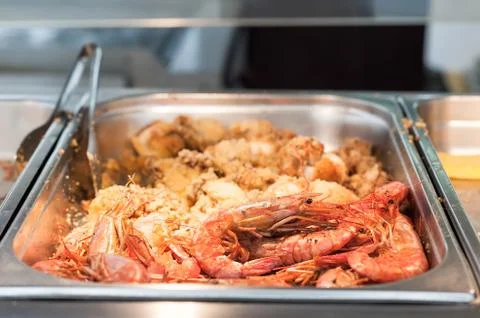 Close up of fried shrimp. Foto stock
