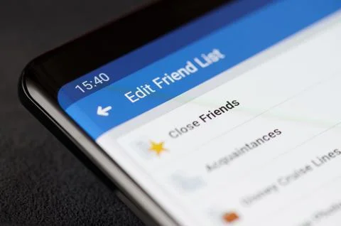 Close friends in facebook Stock Photos