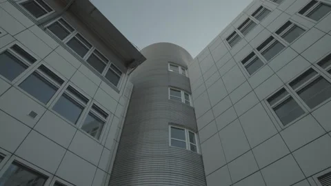 Close up front of a building with windows Stock-Footage 237520124