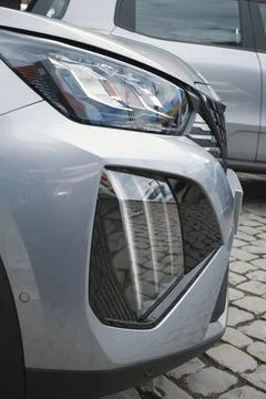 Close-up of the front of a modern car 写真素材