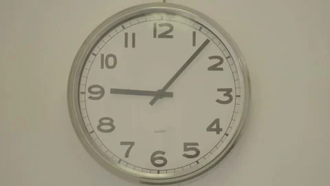 Close-up front view of clock 스톡 동영상 334050077