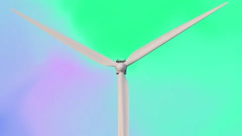 Close-up frontal shot of the wind turbine generator. Stock Footage 236987601