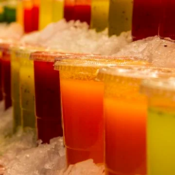 Close-up of fruit juices Stock Photos