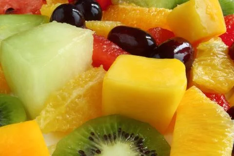 Close up of a fruit salad. Stock Photos