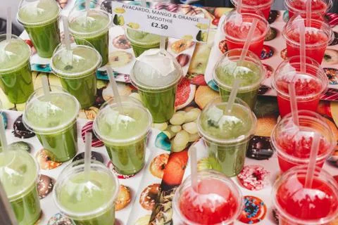 Close up of a fruit smoothies Stock Photos