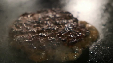 Close-up of frying hamburger cutlets. Stock-Footage 118950245