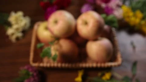 Close up Fuji apple (2) Stock Footage 202258421