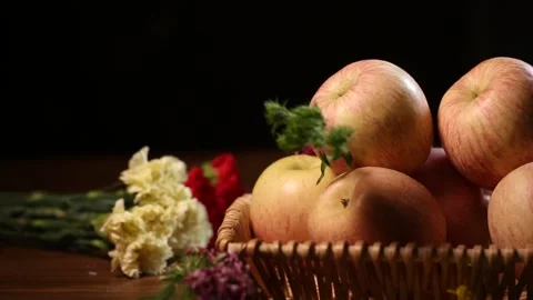 Close up Fuji apple (4) Stock Footage 202258430