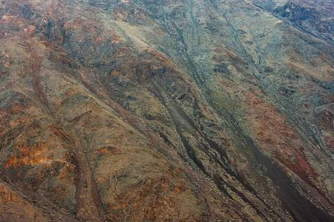 Close up full-frame view of a mountain side. Stock Photos