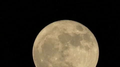 Close Up of Full Moon Stock Footage 134413904
