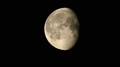 A close-up of the full moon, full moon, full moon, which is centered in the s Stock Footage 142897750
