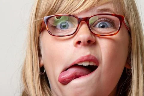 Close up of a funny face Foto stock