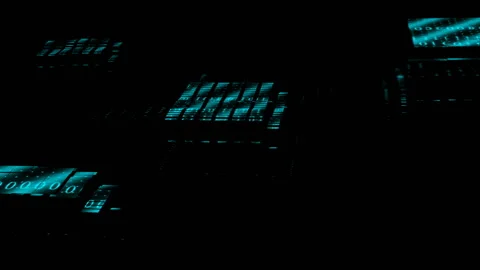 Close-up of a futuristic digital data code. Abstract background. Stock-Footage 144884395