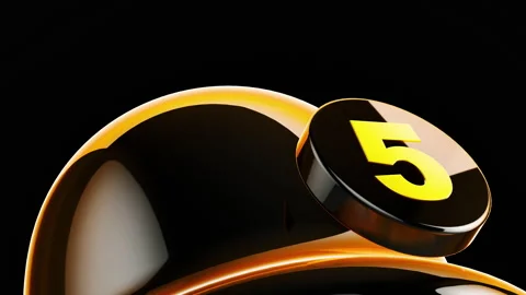 Close-up of futuristic shiny bell with message icon on black background. 스톡 동영상 280848095