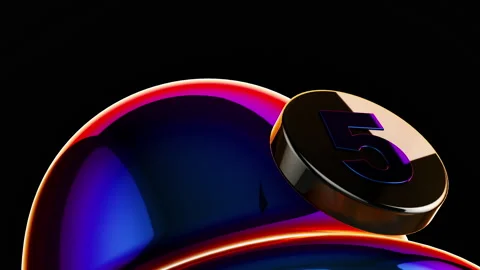 Close-up of futuristic shiny bell with message icon on black background. 스톡 동영상 280848101