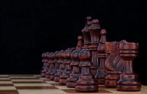 Close-up of a game of chess Fotos de archivo