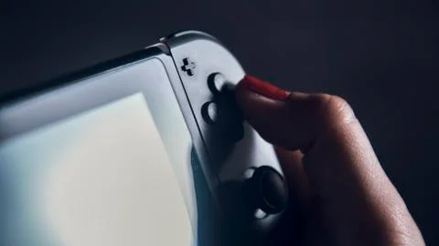 Close up on game controller in the hands 스톡 사진