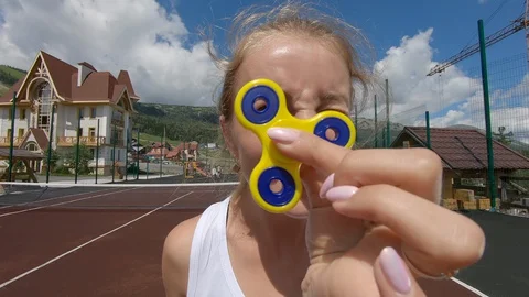 Close-up game with a spinner Stock Footage 129959158