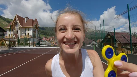 Close-up game with a spinner Video stock 129959434