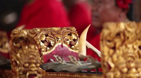 A close up gamelan played Stock Footage 57522355